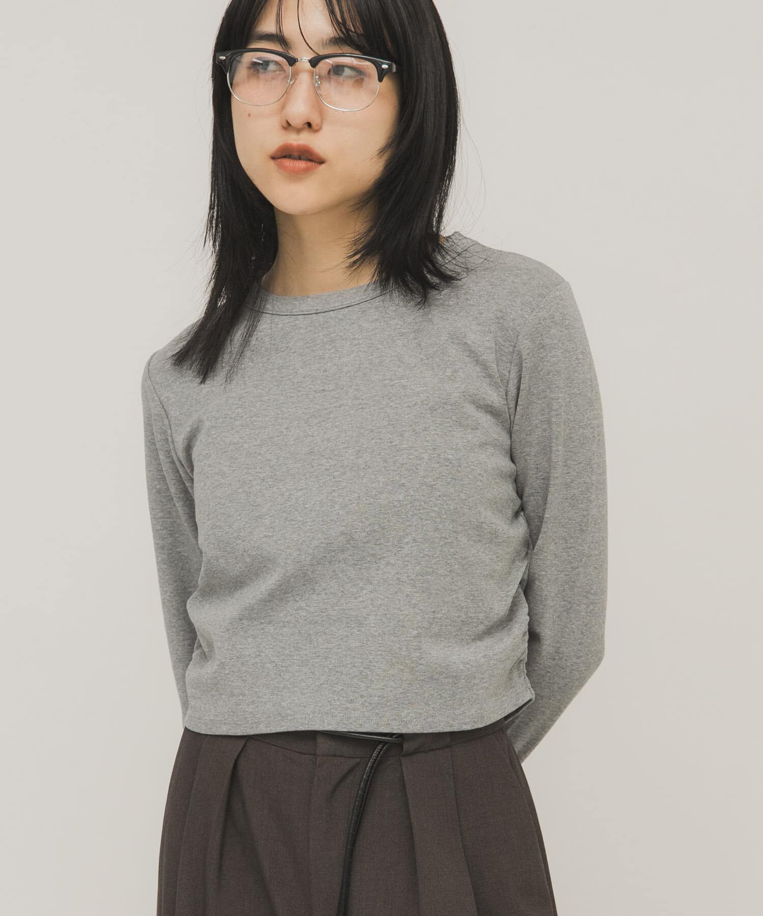  「クロップドロンTEE」|Tシャツ・カットソー|