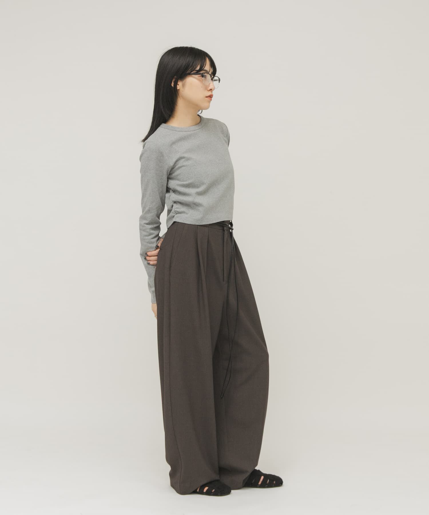  「クロップドロンTEE」|Tシャツ・カットソー|