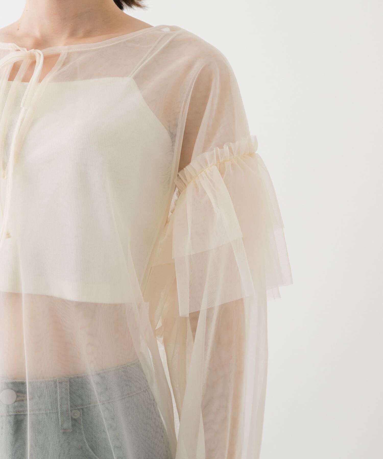 SENSE OF PLACE by URBAN RESEARCH「シアーチュールフリルトップ」|シャツ・ブラウス|