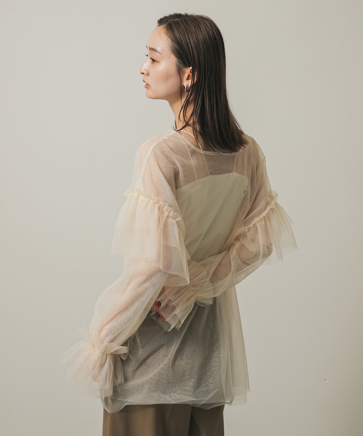SENSE OF PLACE by URBAN RESEARCH「シアーチュールフリルトップ」|シャツ・ブラウス|