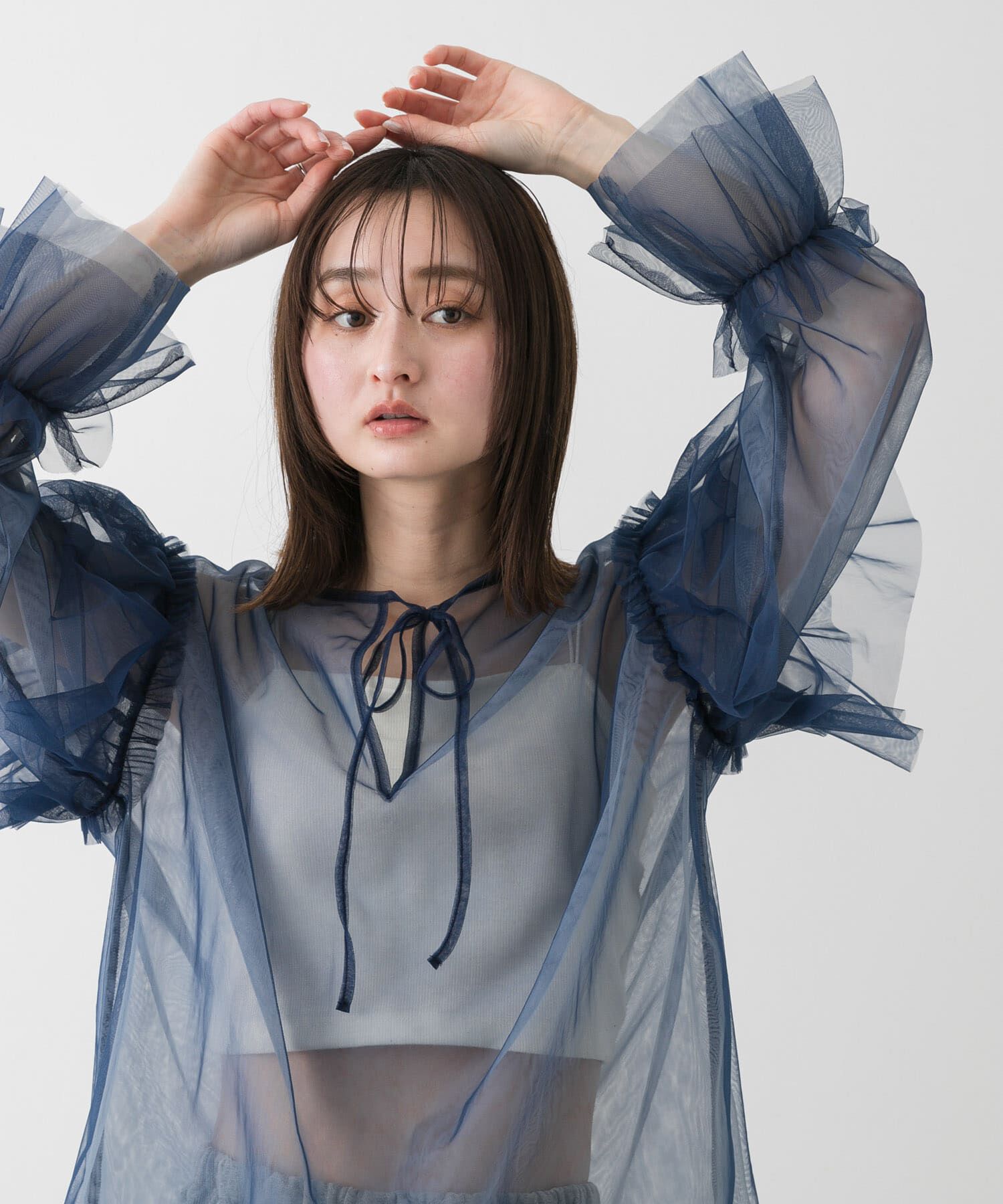 SENSE OF PLACE by URBAN RESEARCH「シアーチュールフリルトップ」|シャツ・ブラウス|