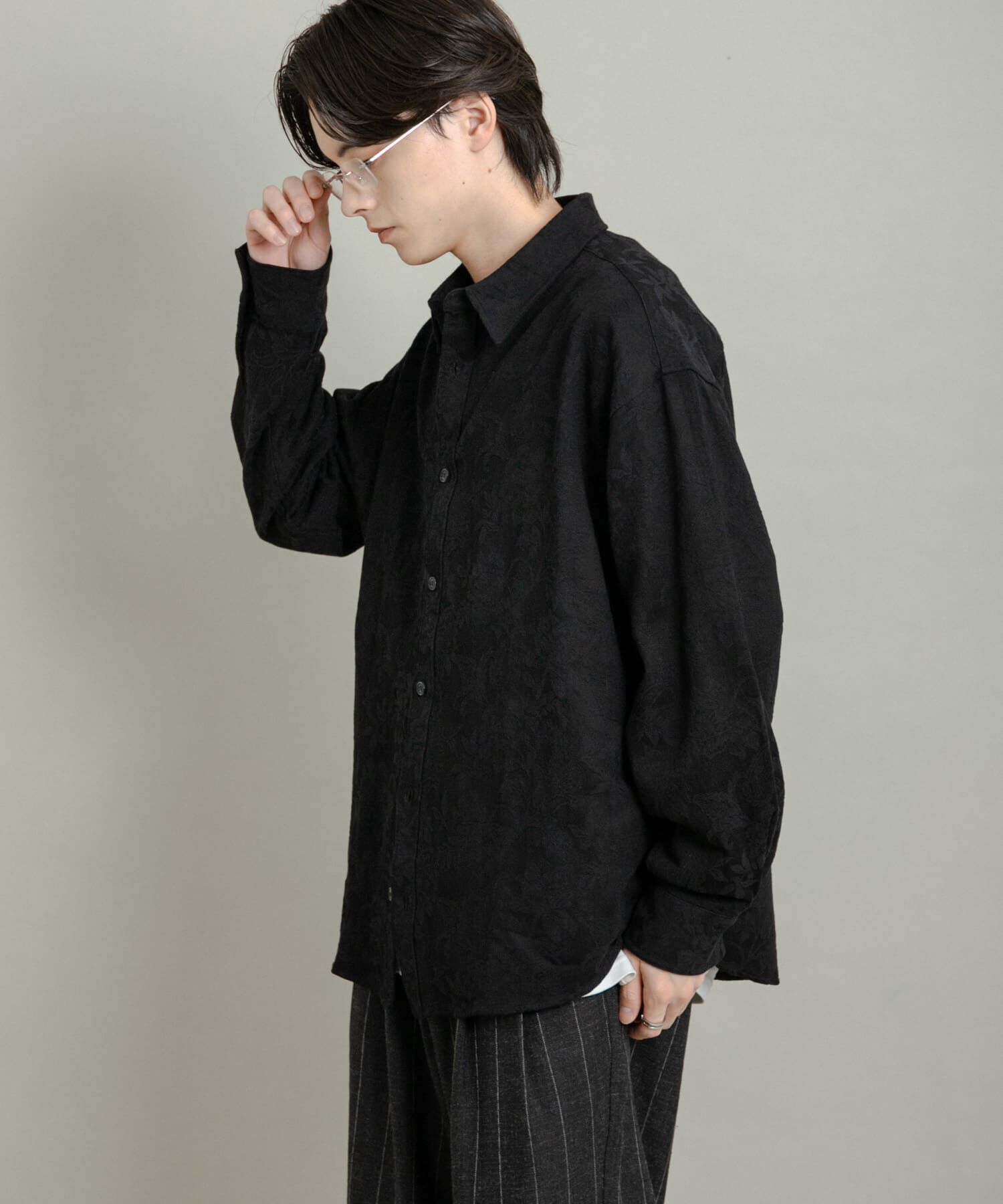 SENSE OF PLACE by URBAN RESEARCH「ボタニカルジャガードロングスリーブシャツ」|シャツ・ブラウス|