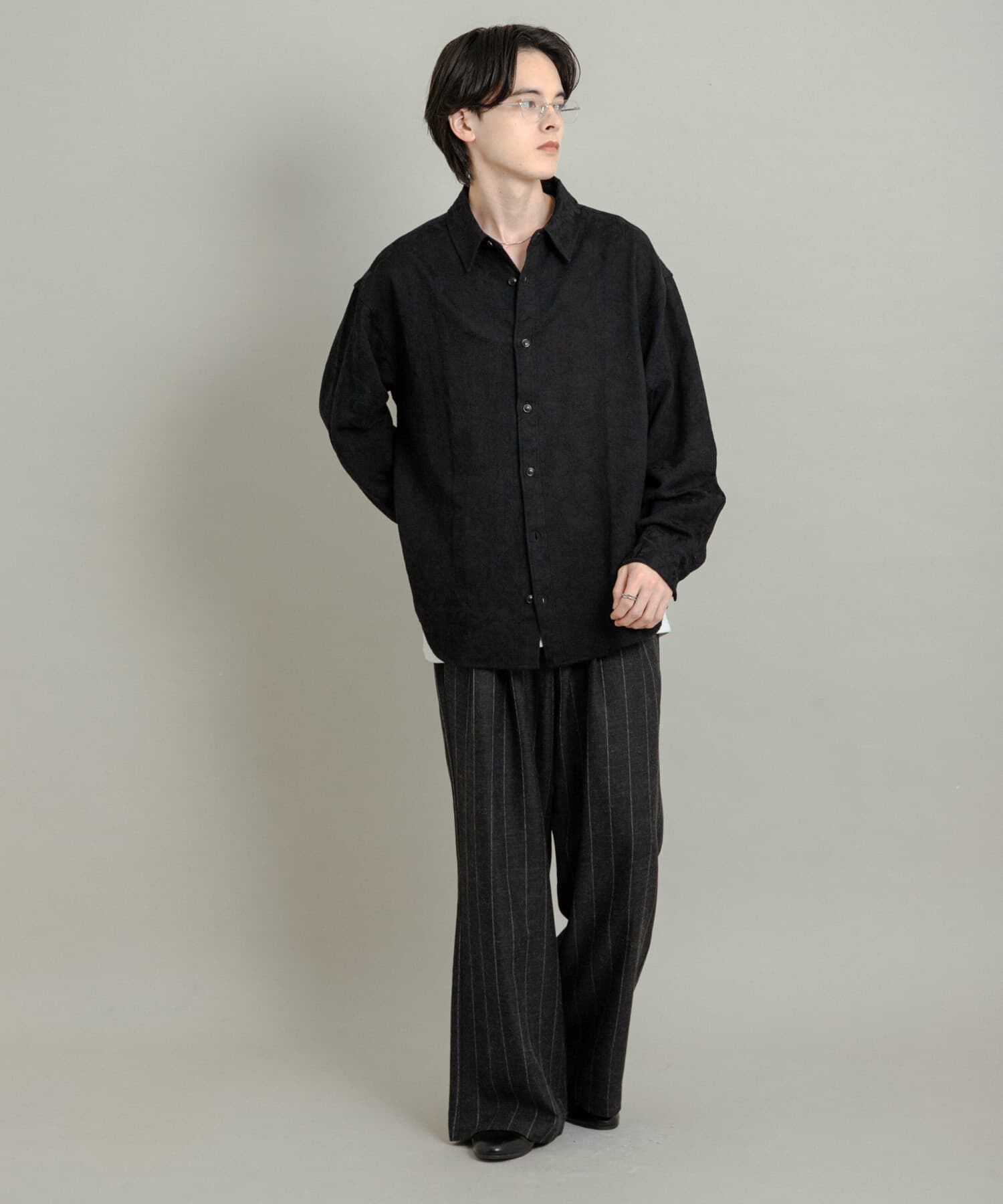 SENSE OF PLACE by URBAN RESEARCH「ボタニカルジャガードロングスリーブシャツ」|シャツ・ブラウス|