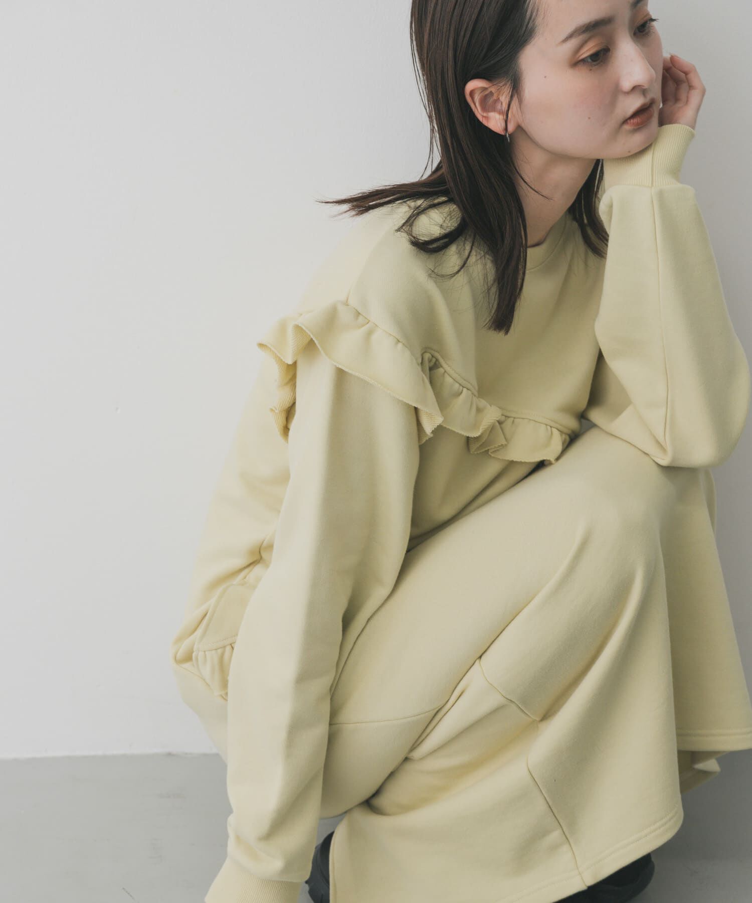 SENSE OF PLACE by URBAN RESEARCH「フリルカットワンピース」|ワンピース|ベージュ