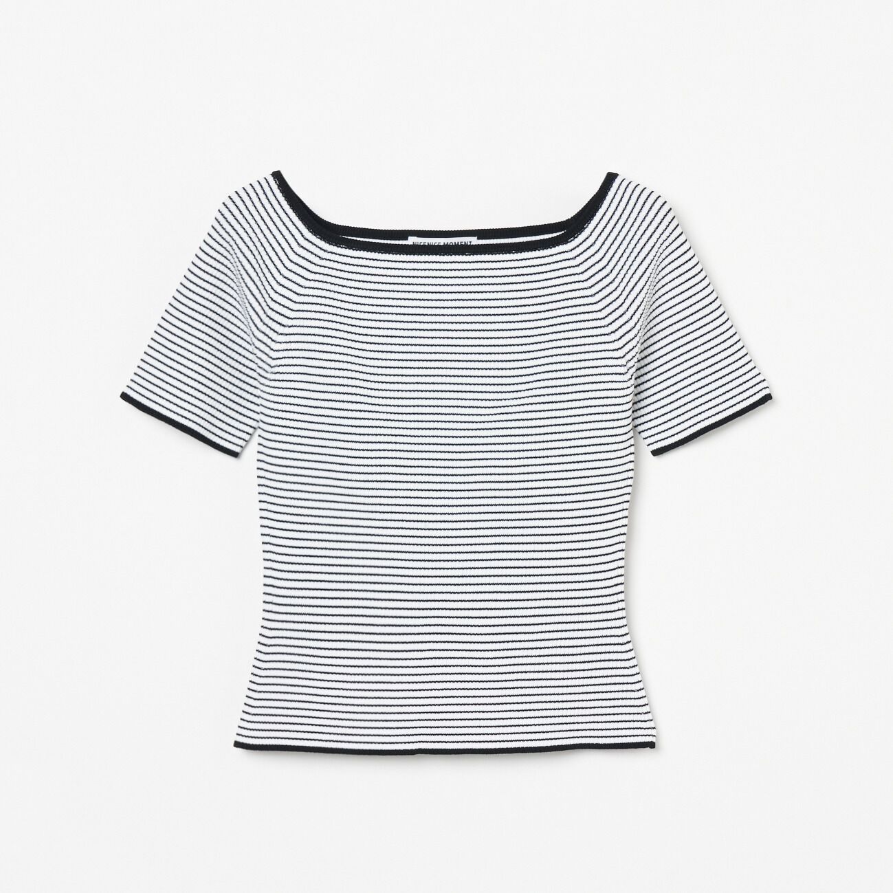  「NICENICE MOMENT OPEN SHOULDER TOPS」|Tシャツ・カットソー|ネイビー