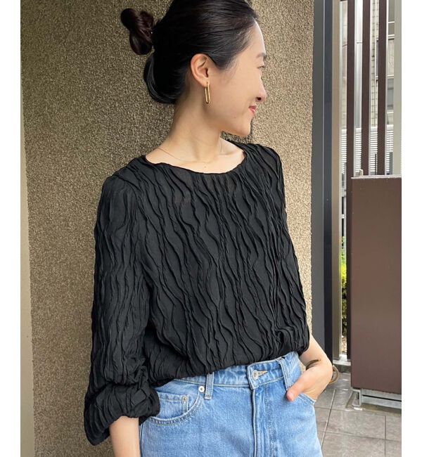 le.coeur blanc「ウェーブデザインカットソー」|Tシャツ・カットソー|