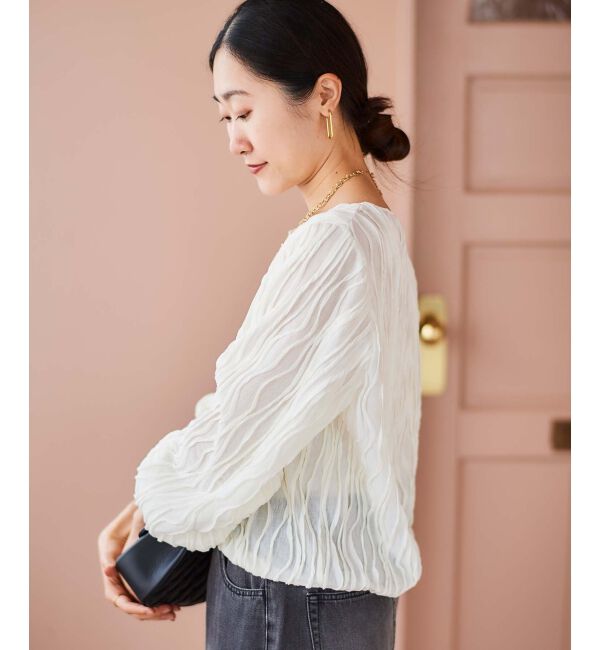 le.coeur blanc「ウェーブデザインカットソー」|Tシャツ・カットソー|