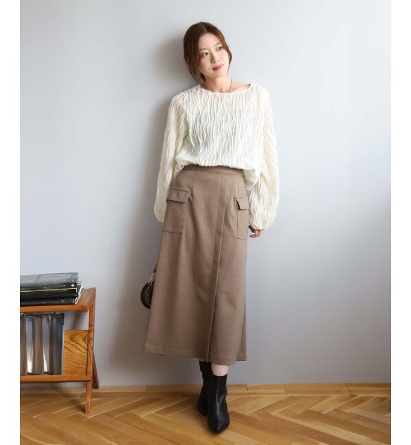 le.coeur blanc「ウェーブデザインカットソー」|Tシャツ・カットソー|