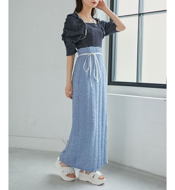 MAJESTICLEGON「ボリュームスリーブボーダートップス」|Tシャツ・カットソー|