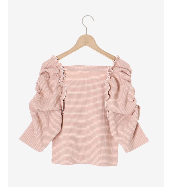 MAJESTICLEGON「ボリュームスリーブボーダートップス」|Tシャツ・カットソー|