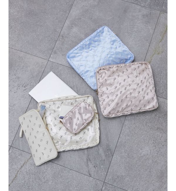 MAJESTICLEGON「サテンフローラルガジェットポーチ」|ポーチ|