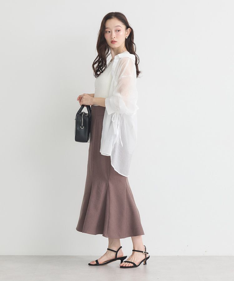 earth music&ecology「バックドロストシアーストライプオーバーシャツ」|シャツ・ブラウス|