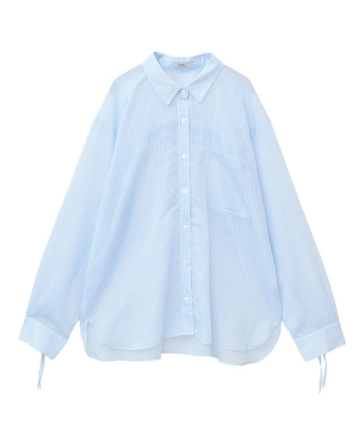 earth music&ecology「バックドロストシアーストライプオーバーシャツ」|シャツ・ブラウス|