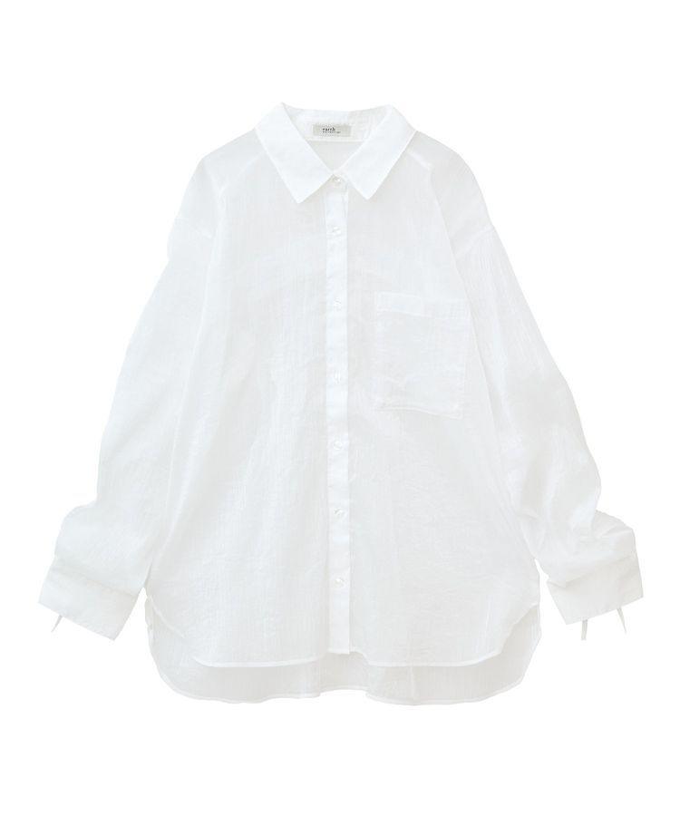 earth music&ecology「バックドロストシアーストライプオーバーシャツ」|シャツ・ブラウス|