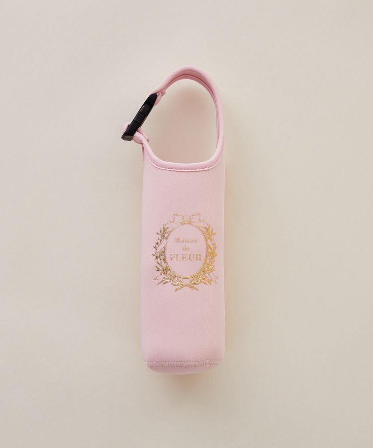 Maison de FLEUR「フレームロゴボトルケース」|ポーチ|ピンク