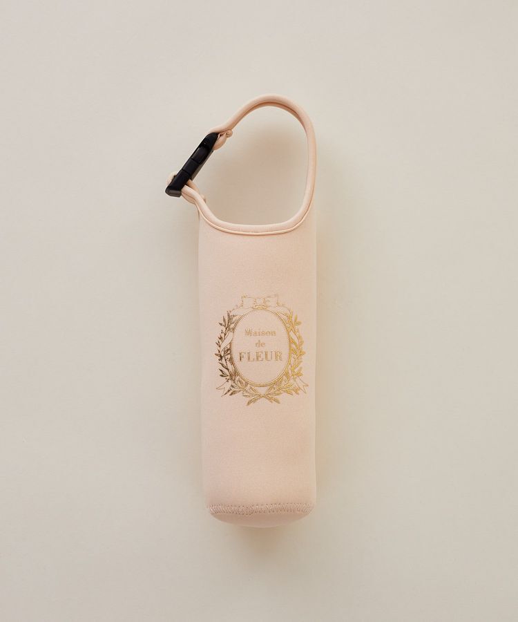 Maison de FLEUR「フレームロゴボトルケース」|ポーチ|ライトベージュ