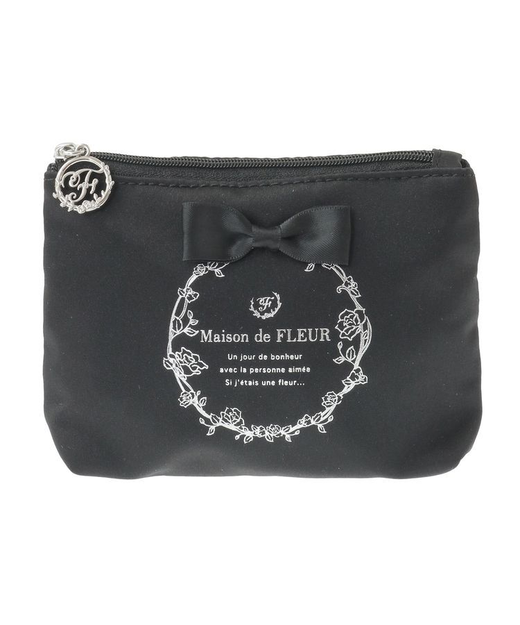 Maison de FLEUR「サテンリボンティッシュケース」|ポーチ|