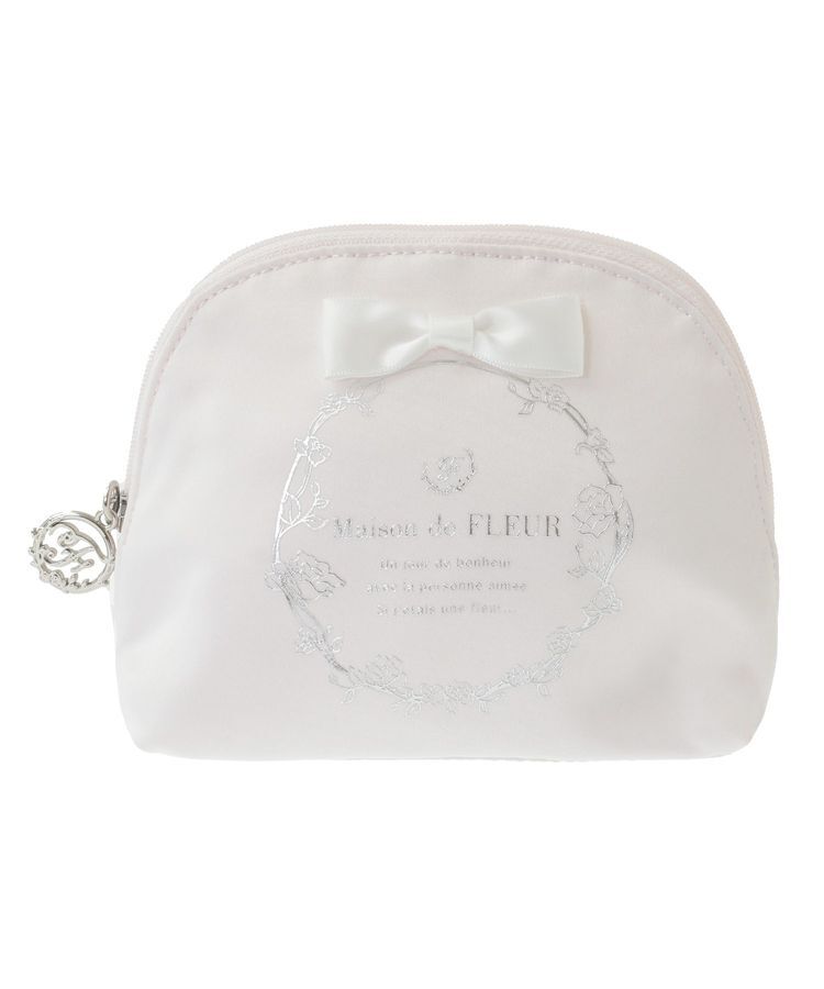 Maison de FLEUR「サテンリボンラウンドポーチ」|ポーチ|