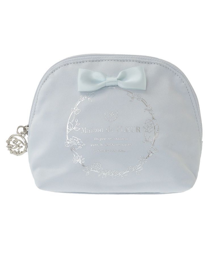 Maison de FLEUR「サテンリボンラウンドポーチ」|ポーチ|
