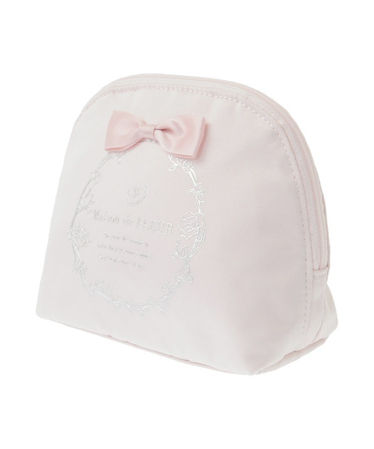 Maison de FLEUR「サテンリボンラウンドポーチ」|ポーチ|