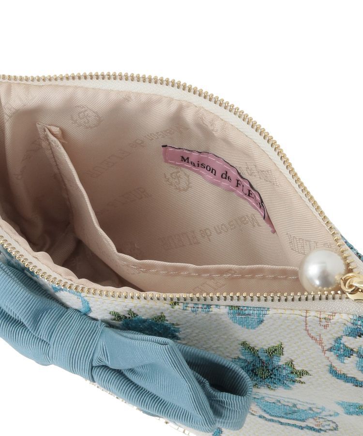 Maison de FLEUR「ティーカップ柄ゴブランポーチ」|ポーチ|
