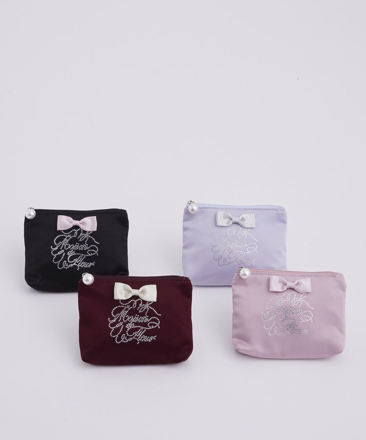 Maison de FLEUR「シャイニーリボンティッシュケース」|ポーチ|