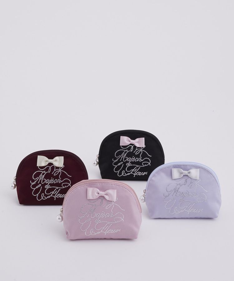 Maison de FLEUR「シャイニーリボンラウンドポーチ」|ポーチ|