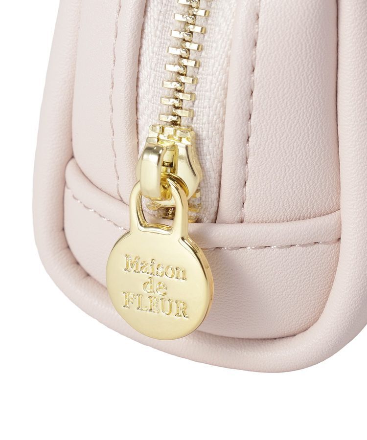 Maison de FLEUR「パールビジュー合皮リボンロングポーチ」|ポーチ|