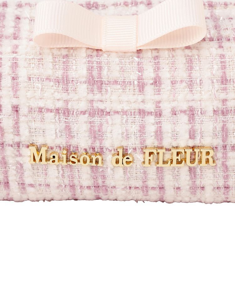 Maison de FLEUR「グログランリボンツイードロングポーチ」|ポーチ|