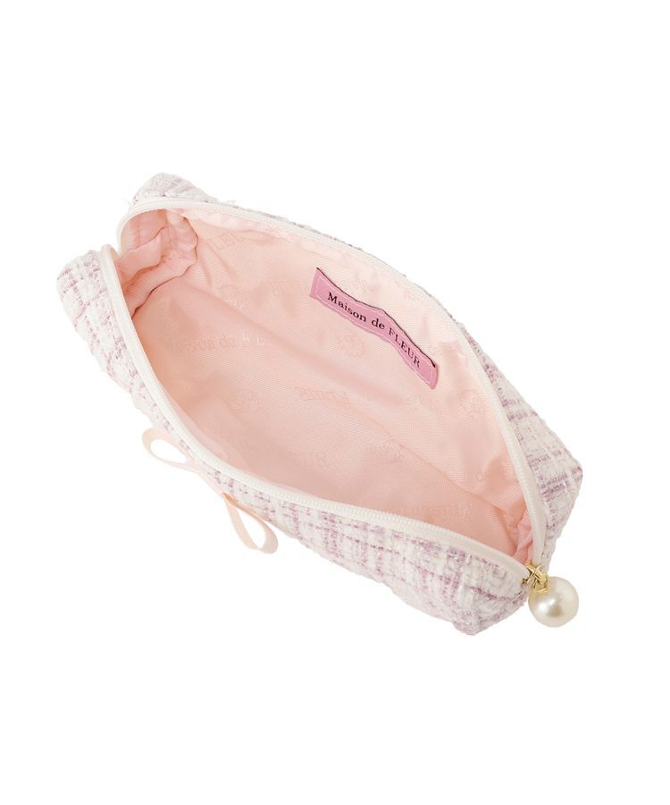 Maison de FLEUR「グログランリボンツイードロングポーチ」|ポーチ|