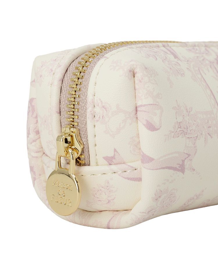 Maison de FLEUR「フラワーガーデン柄合皮ロングポーチ」|ポーチ|