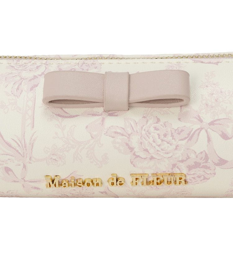 Maison de FLEUR「フラワーガーデン柄合皮ロングポーチ」|ポーチ|