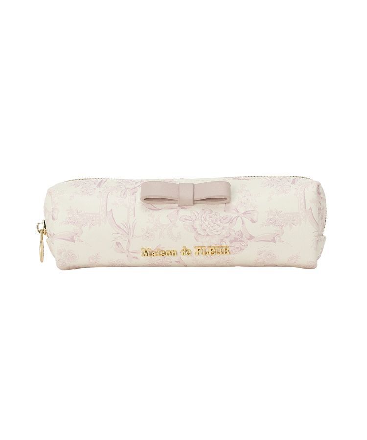 Maison de FLEUR「フラワーガーデン柄合皮ロングポーチ」|ポーチ|