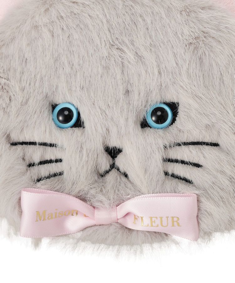 Maison de FLEUR「ねこフェイスポーチ」|ポーチ|