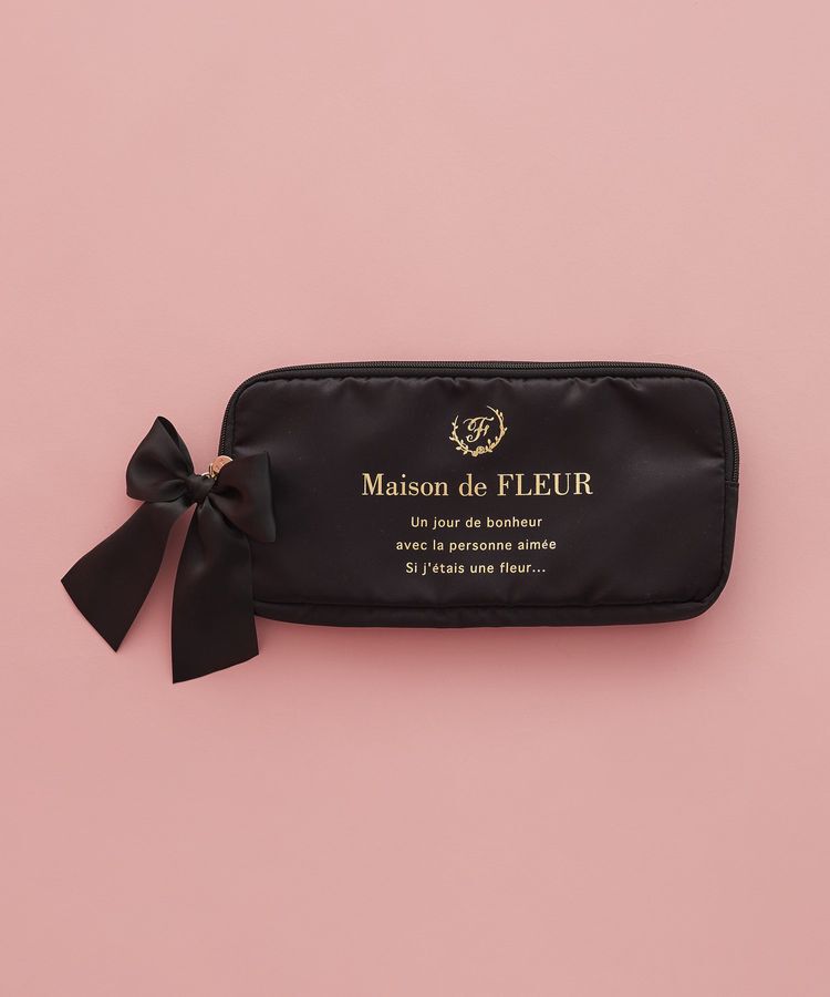 Maison de FLEUR「ブランドロゴスイッチ2用ケース」|ポーチ|ブラック