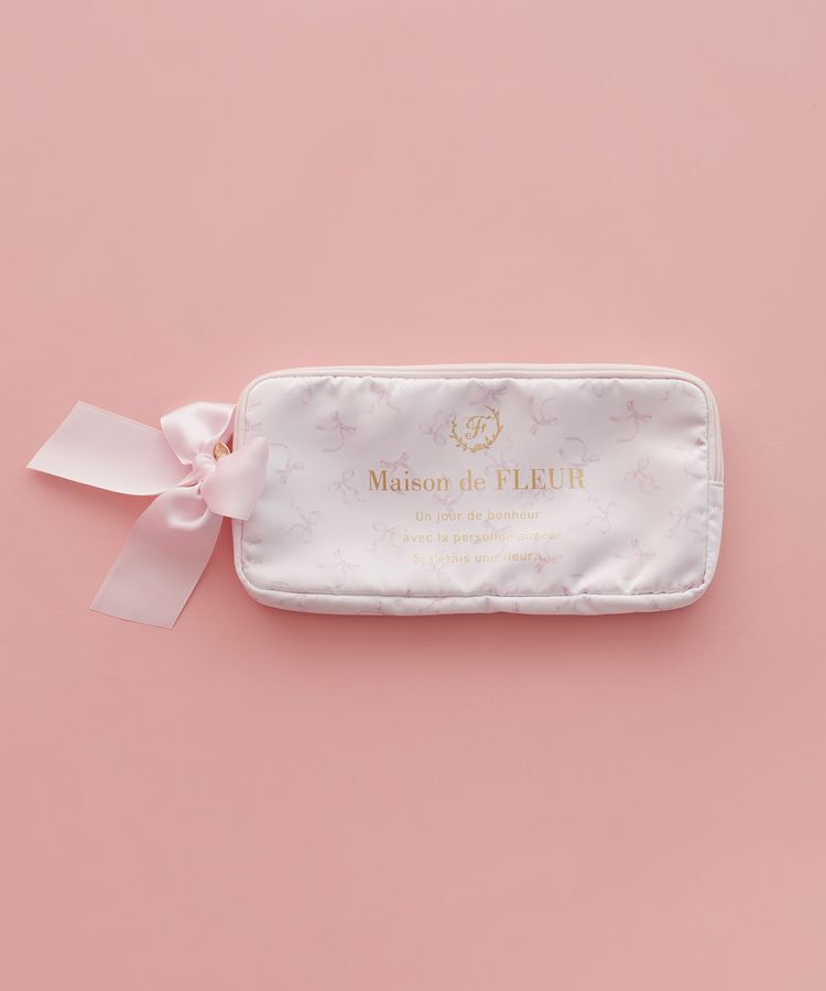 Maison de FLEUR「ブランドロゴスイッチ2用ケース」|ポーチ|ピンク