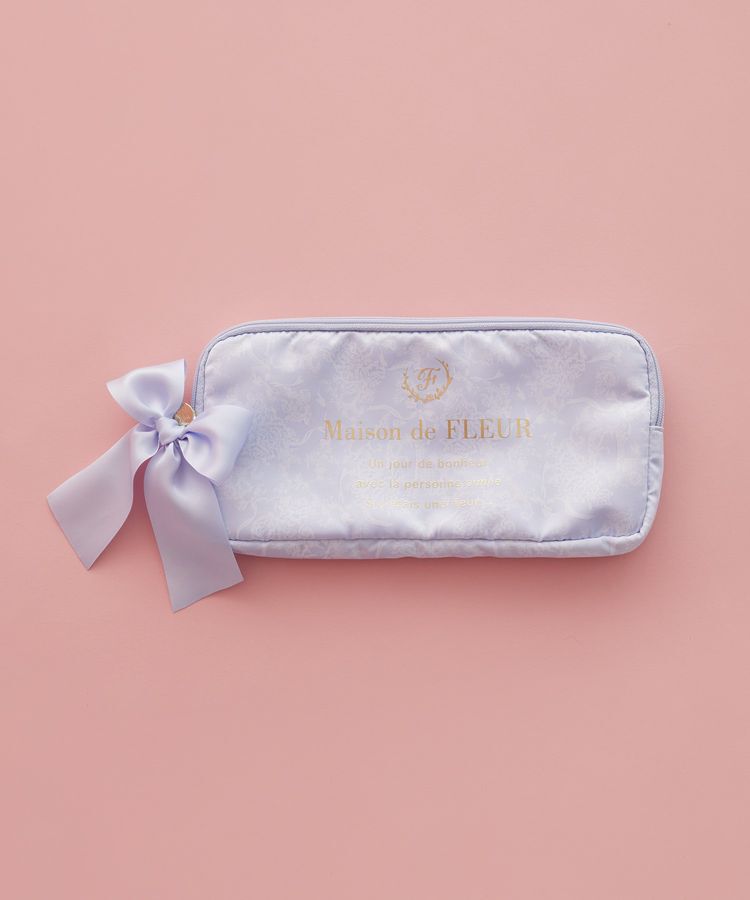 Maison de FLEUR「ブランドロゴスイッチ2用ケース」|ポーチ|サックスブルー