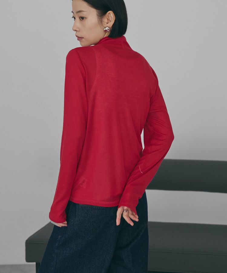 AMERICAN HOLIC「シアーテレコタートルネックプルオーバー」|Tシャツ・カットソー|Red