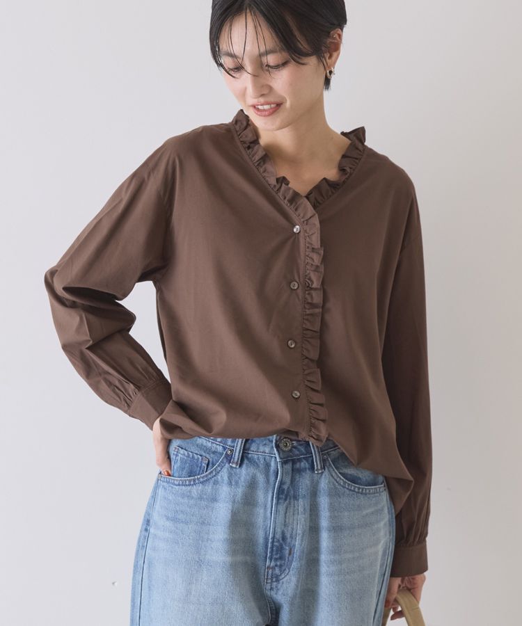 AMERICAN HOLIC「フリルVネックブラウス」|シャツ・ブラウス|