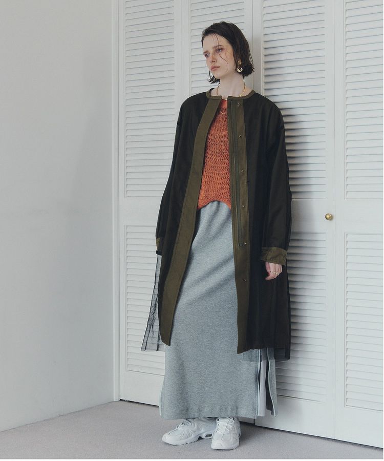 Editt by YECCA VECCA「2wayミリタリーコート」|ノーカラーコート|