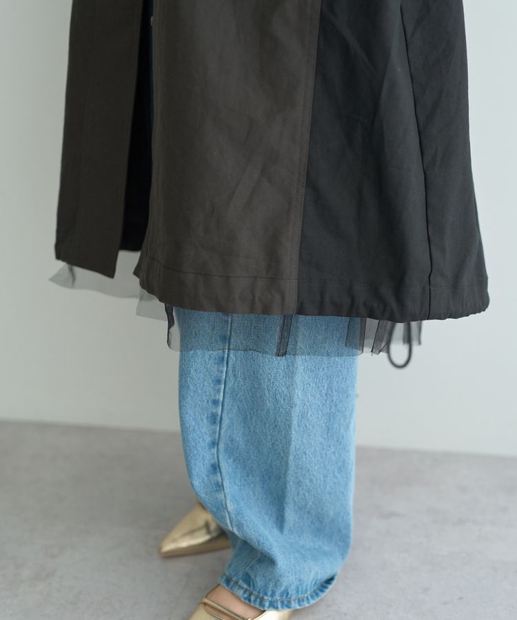 Editt by YECCA VECCA「2wayミリタリーコート」|ノーカラーコート|