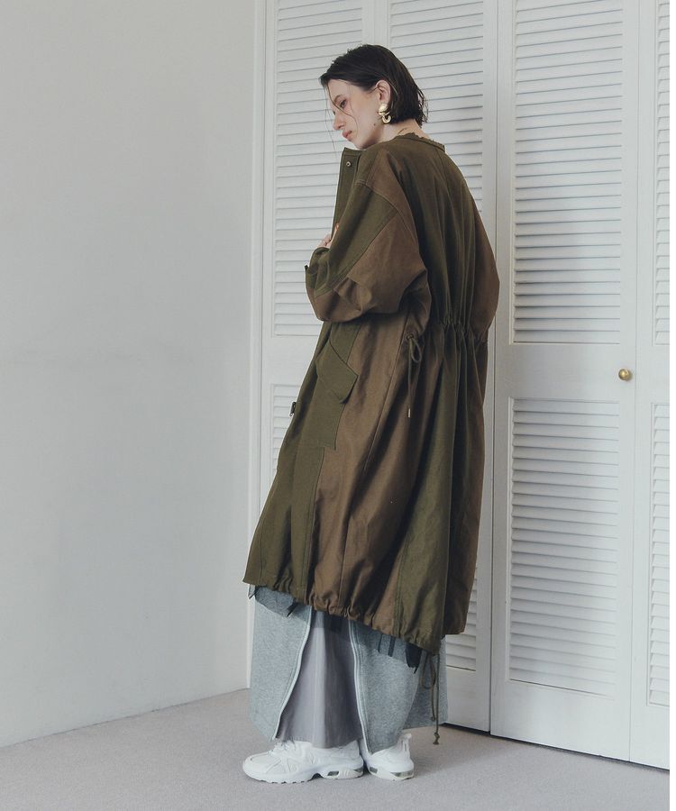 Editt by YECCA VECCA「2wayミリタリーコート」|ノーカラーコート|