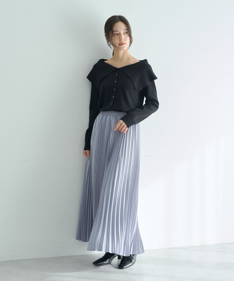 YECCA VECCA「サテンプリーツスカート」|スカート|