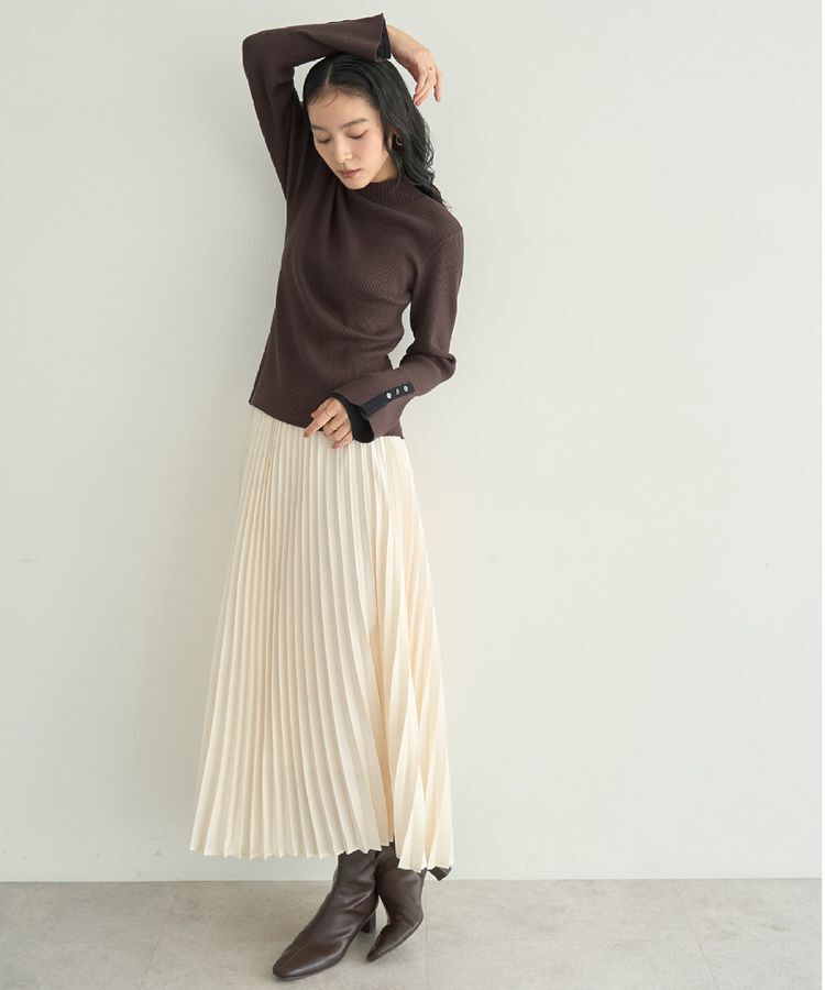 YECCA VECCA「サテンプリーツスカート」|スカート|