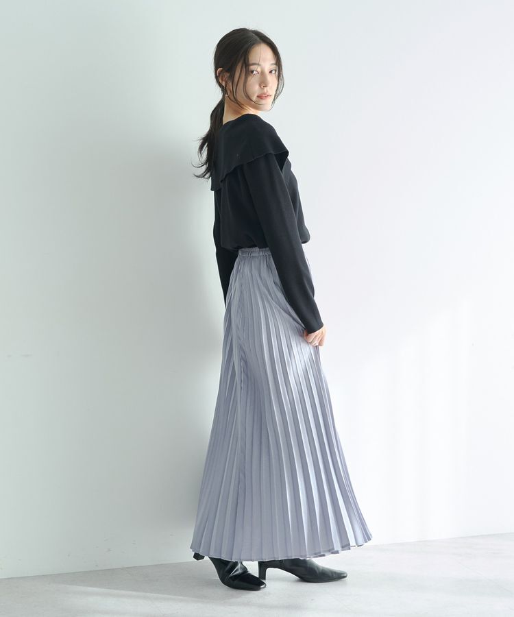 YECCA VECCA「サテンプリーツスカート」|スカート|