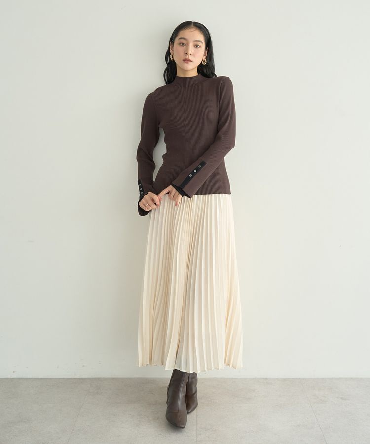 YECCA VECCA「サテンプリーツスカート」|スカート|
