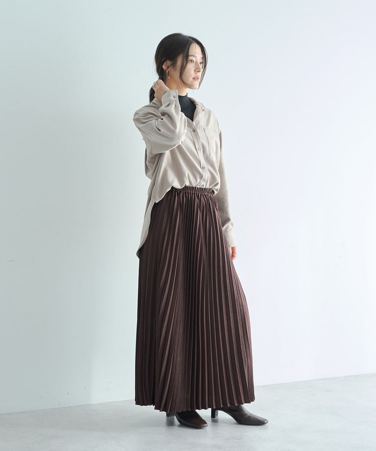 YECCA VECCA「サテンプリーツスカート」|スカート|