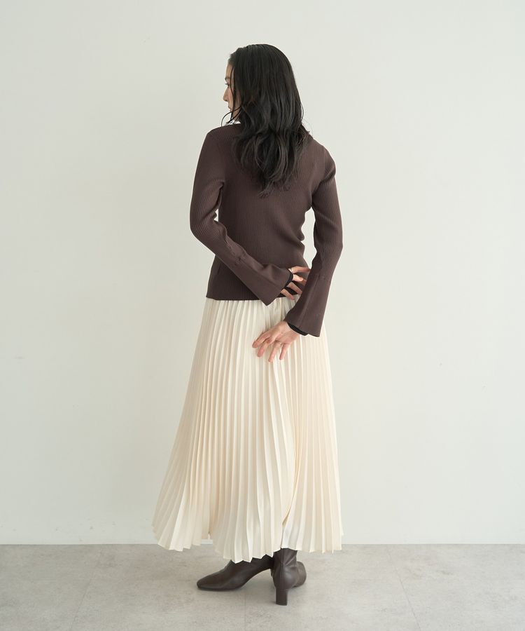 YECCA VECCA「サテンプリーツスカート」|スカート|