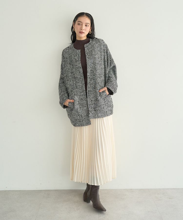 YECCA VECCA「サテンプリーツスカート」|スカート|