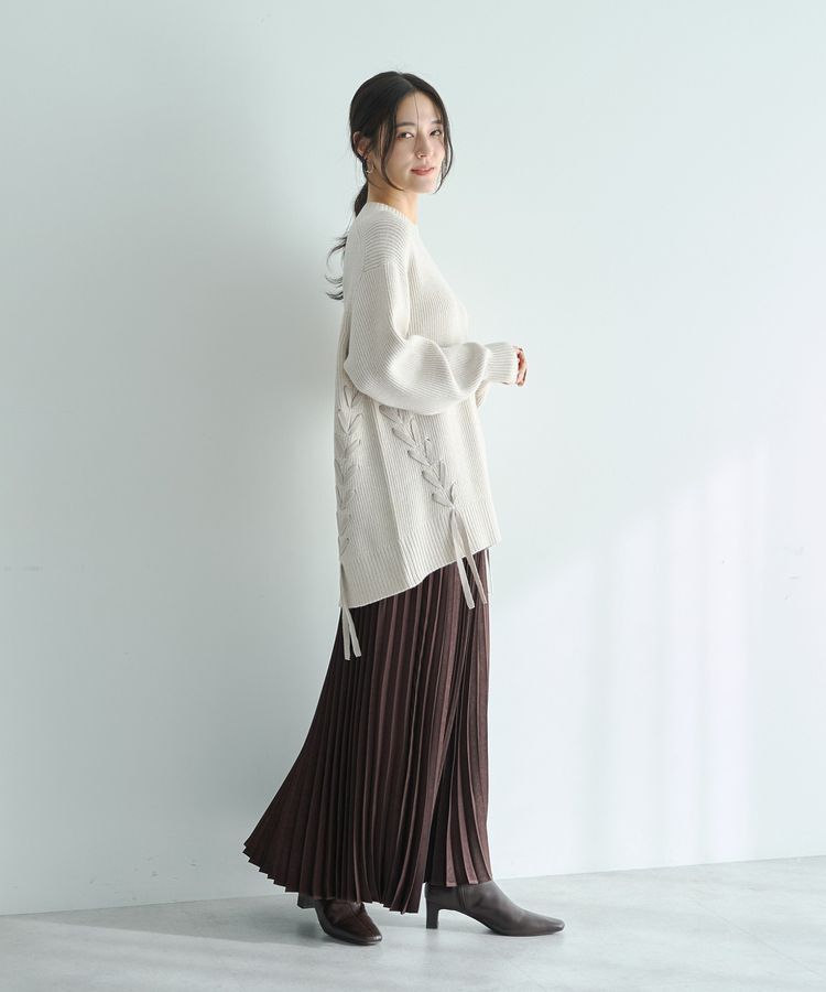 YECCA VECCA「サテンプリーツスカート」|スカート|